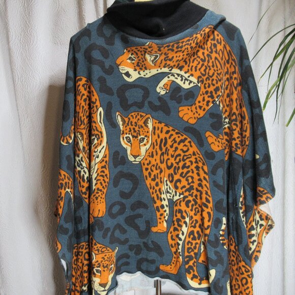 Anthropologie Sweaters - Leopard Print Pullover Poncho Top